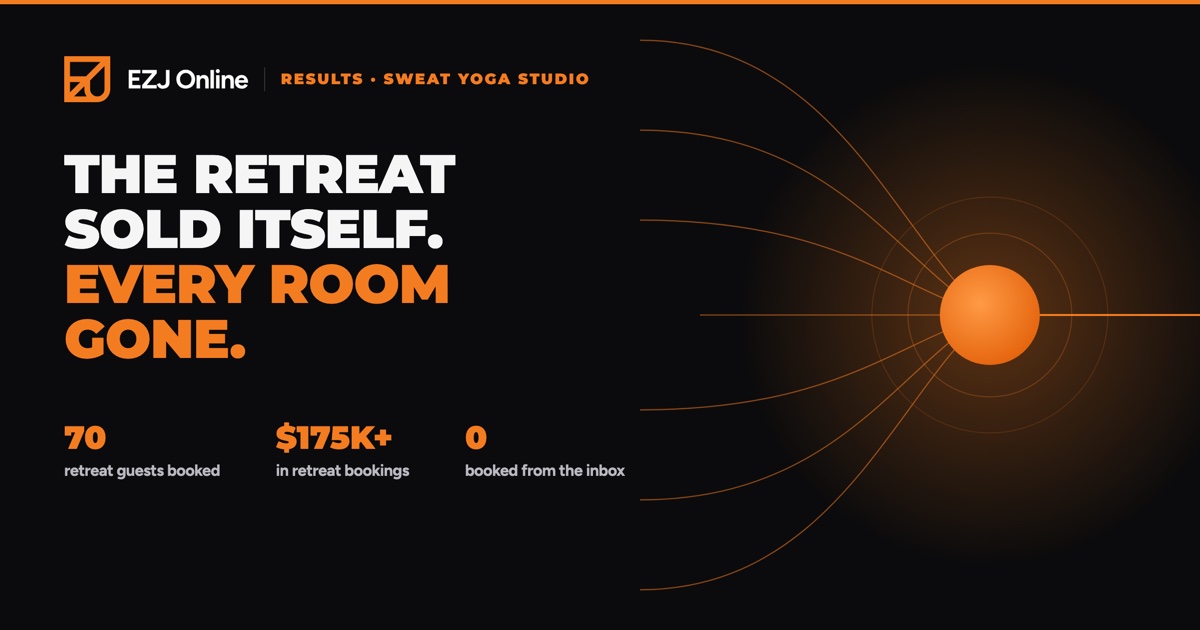 The retreat sold itself. Every room gone. 70 guests, $175K+ in retreat bookings.